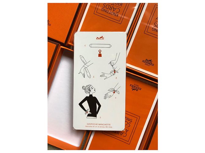 Hermès Krawattenkartenspiel Orange - Ansicht 4