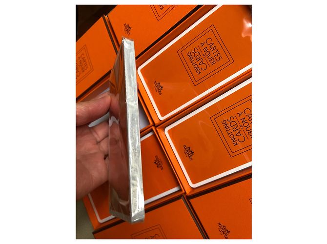 Hermès Krawattenkartenspiel Orange - Ansicht 5