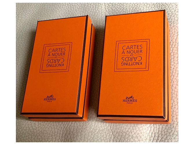 Hermès Krawattenkartenspiel Orange - Ansicht 6