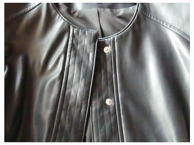 Patrizia Pepe Bikerjacke Schwarz Kunstleder 42 - Ansicht 2