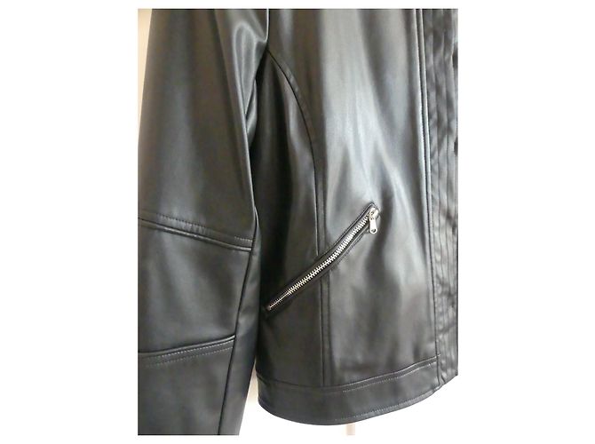 Patrizia Pepe Bikerjacke Schwarz Kunstleder 42 - Ansicht 4
