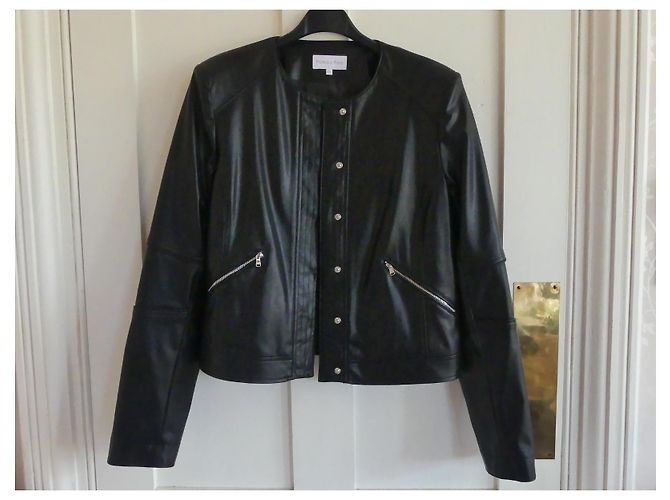 Patrizia Pepe Bikerjacke Schwarz Kunstleder 42 - Ansicht 5