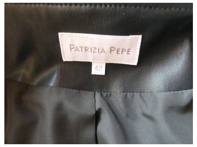 Patrizia Pepe Bikerjacke Schwarz Kunstleder 42 - Ansicht 9