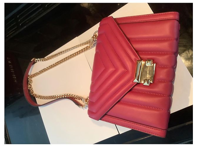 Borsa Michael Kors Whitney in pelle rosa - vista 7
