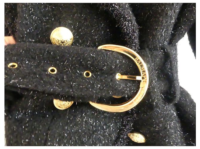 Balmain Wool Blazer Black with Gold Buttons - view 4