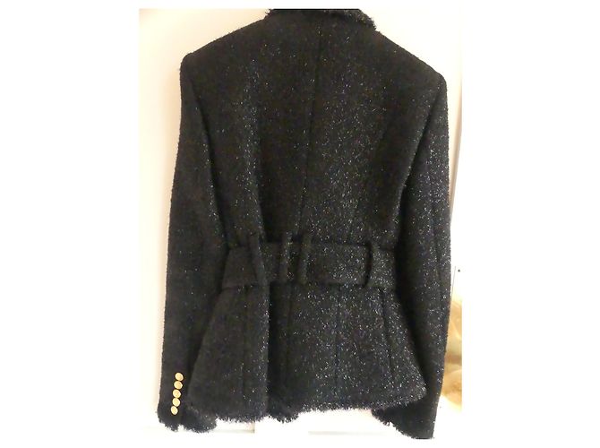 Balmain Wool Blazer Black with Gold Buttons - view 6