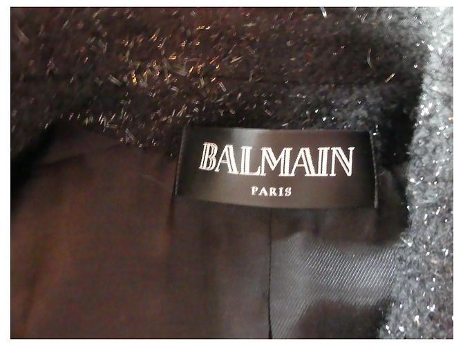 Balmain Wool Blazer Black with Gold Buttons - view 9