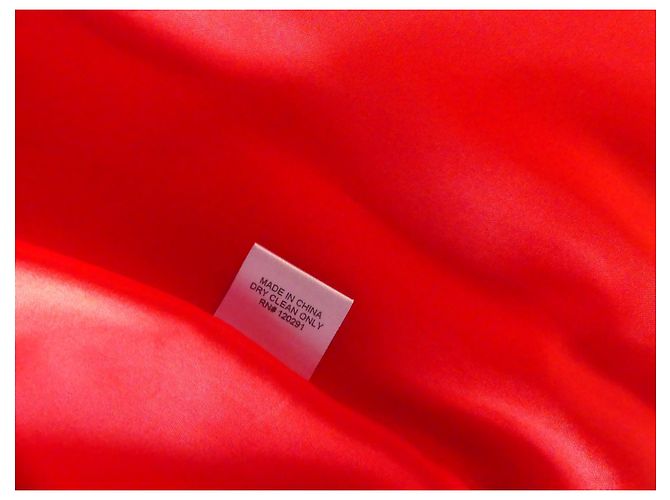Autre Marque Abrigo de seda roja con cinturón Michele Mason - vista 2