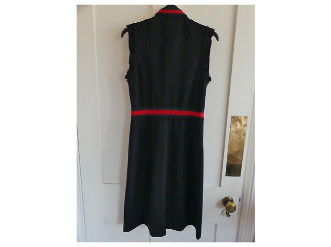 Gucci Kleid Schwarz Viscose mit Webband - Ansicht 3