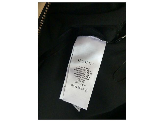 Gucci Kleid Schwarz Viscose mit Webband - Ansicht 8