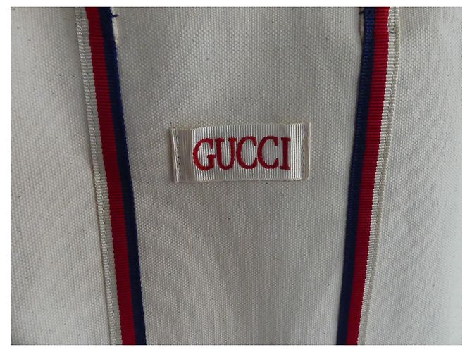 Gucci Tote Bag Schlangenemblem Beige Canvas - Ansicht 6