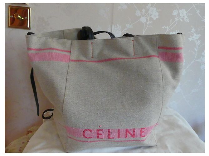 Céline Oversize Canvas Tote Bag Beige - Ansicht 8
