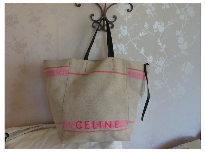 Céline Oversize Canvas Tote Bag Beige - Ansicht 9