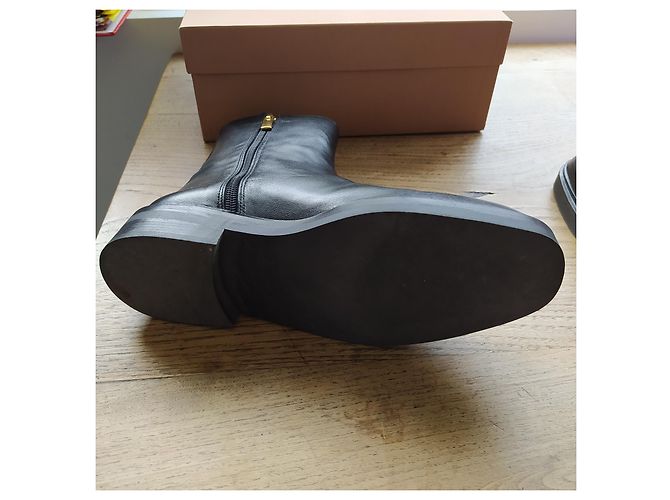 Autre Marque Bobbies Ada Botines de Cuero Negros - vista 4