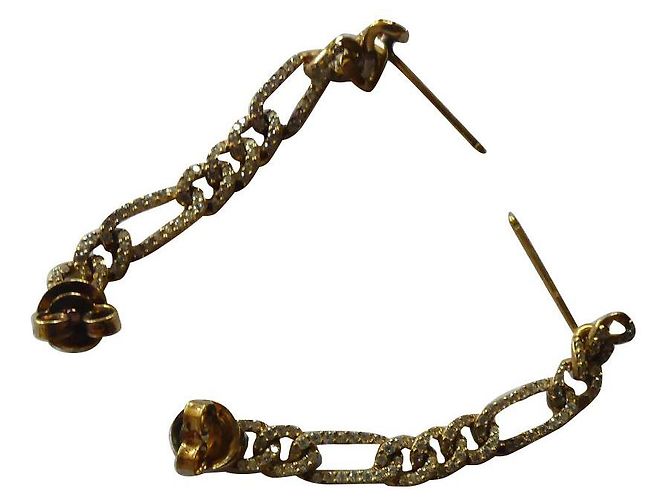 Orecchini Bottega Veneta con cristalli dorati D'oro - vista 2