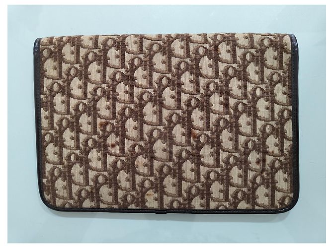 30 Montaigne Clutch Dior Montaigne Monogramma Marrone in Tela - vista 2