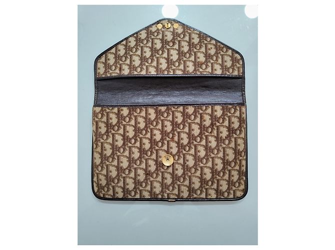 30 Montaigne Clutch Dior Montaigne Monogramma Marrone in Tela - vista 4