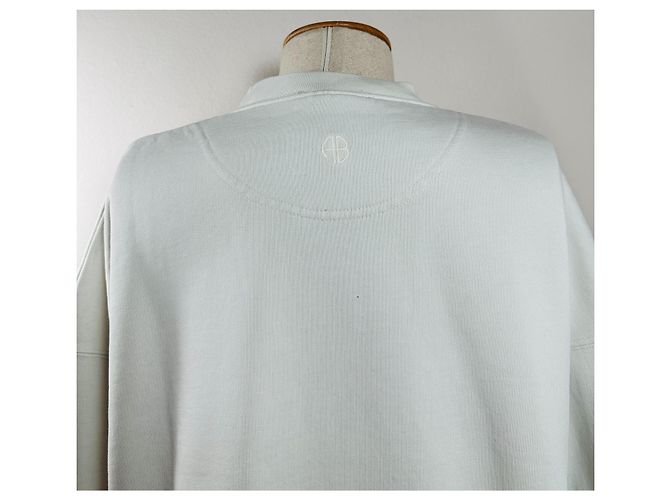 Anine Bing Sweatshirt Off White Baumwolle XS Weiß - Ansicht 4