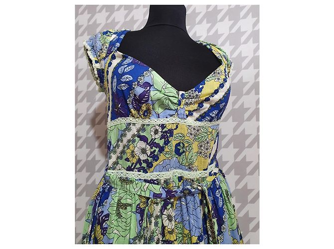 Vestido de algodón Free People Multicolor - vista 2