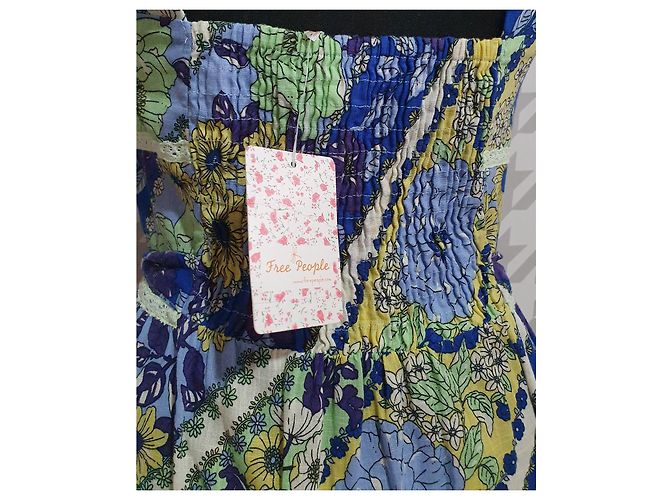 Vestido de algodón Free People Multicolor - vista 4