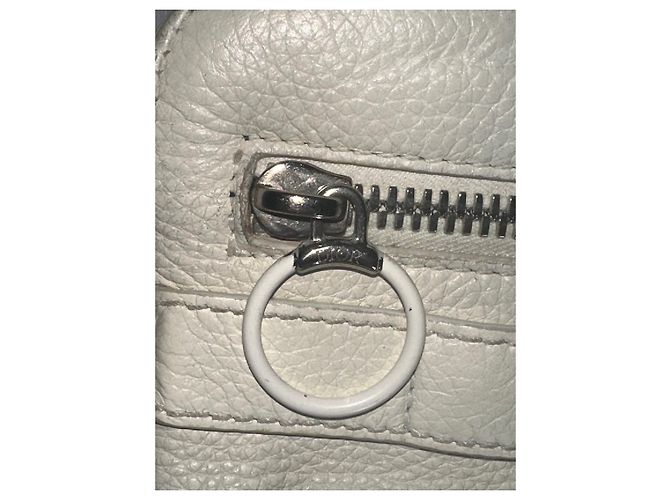 Borsa a tracolla Dior x Daniel Arsham in pelle Eggshell Bianco sporco - vista 4
