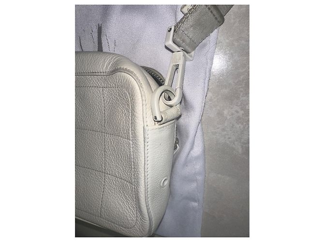 Borsa a tracolla Dior x Daniel Arsham in pelle Eggshell Bianco sporco - vista 5