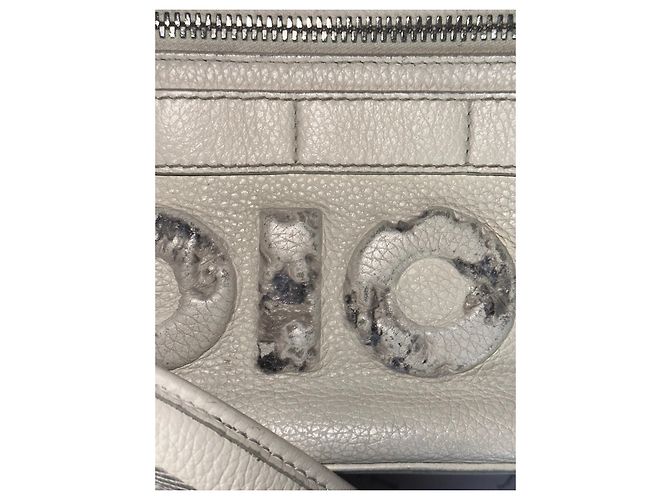 Borsa a tracolla Dior x Daniel Arsham in pelle Eggshell Bianco sporco - vista 6