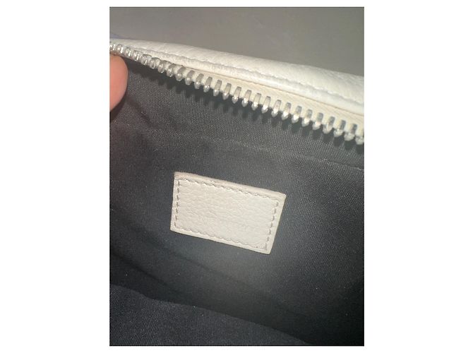Borsa a tracolla Dior x Daniel Arsham in pelle Eggshell Bianco sporco - vista 7