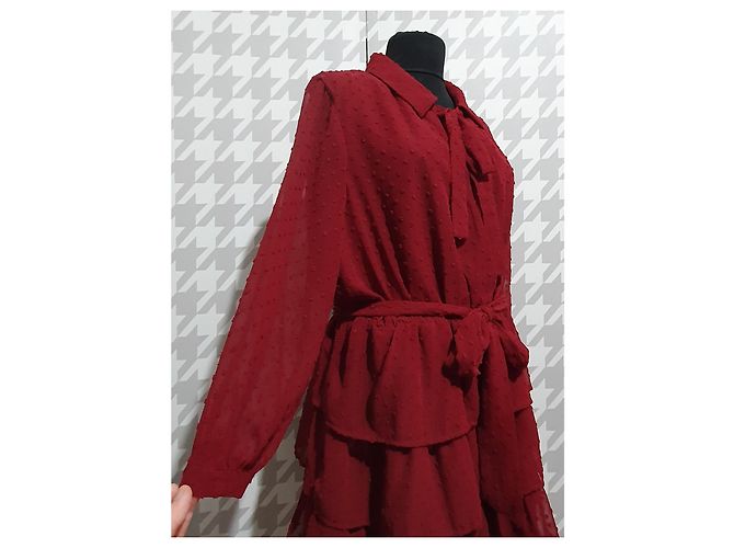 Autre Marque Forever Unique Kleid Fuchsia aus Polyester Fuschia - Ansicht 3