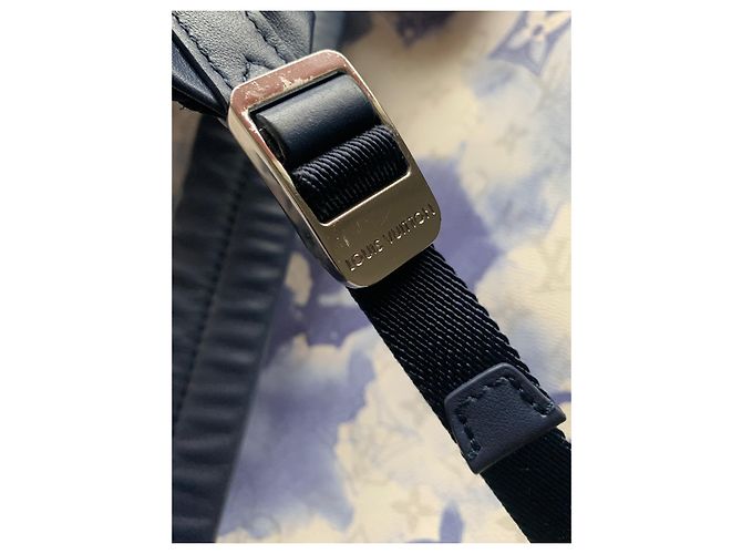 Zaino Louis Vuitton Discovery Monogramma Acquerello Blu Bianco - vista 5