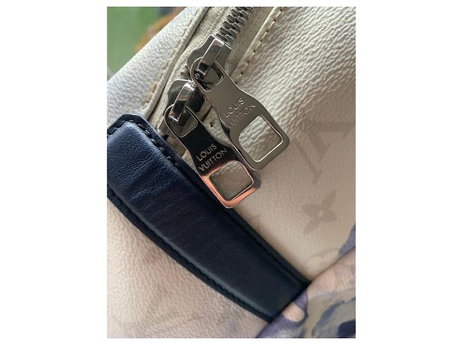 Zaino Louis Vuitton Discovery Monogramma Acquerello Blu Bianco - vista 6