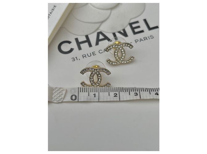 Chanel brincos CC Dourado - vista 2