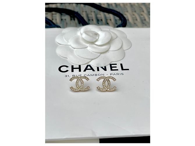 Chanel brincos CC Dourado - vista 7