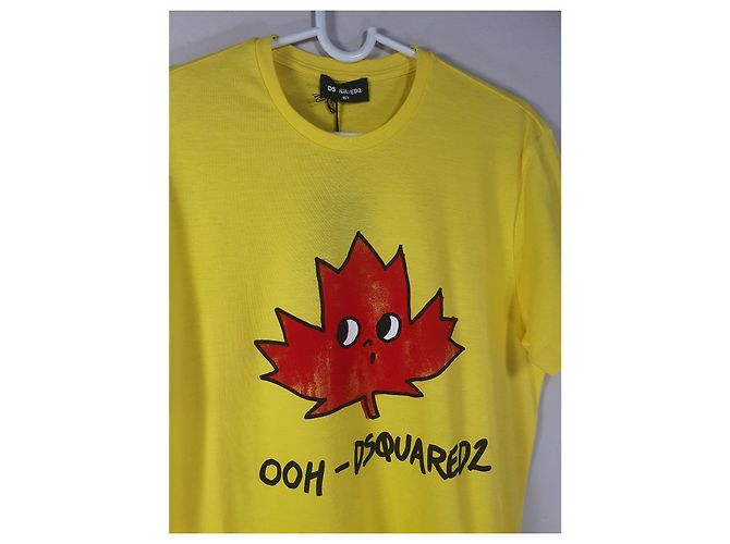 T-shirt Dsquared2 en coton jaune Multicolore - vue 2