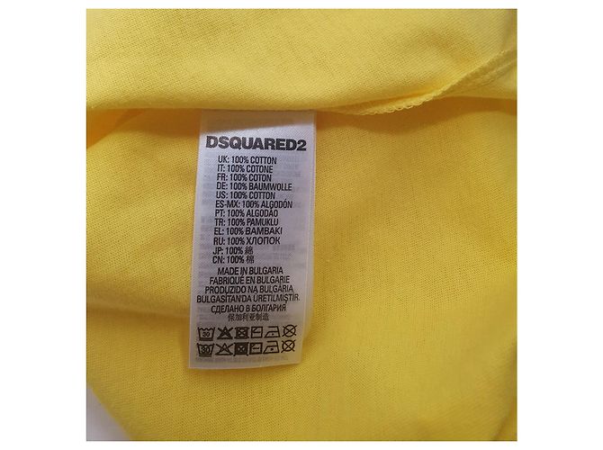 T-shirt Dsquared2 en coton jaune Multicolore - vue 5
