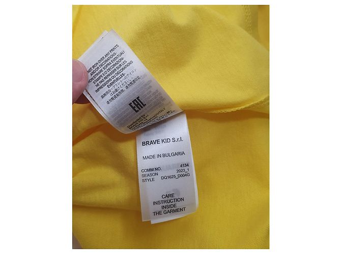 T-shirt Dsquared2 en coton jaune Multicolore - vue 6