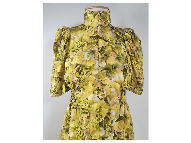 Baum und Pferdgarten Bottom Yellow Hydrangea Kleid Gelb Viscose - Ansicht 2