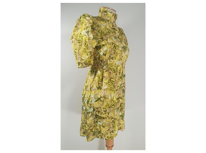 Baum und Pferdgarten Bottom Yellow Hydrangea Kleid Gelb Viscose - Ansicht 3