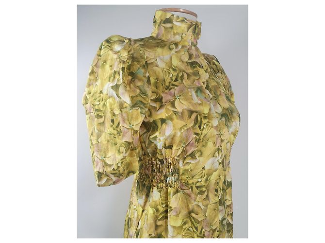Baum und Pferdgarten Bottom Yellow Hydrangea Kleid Gelb Viscose - Ansicht 4