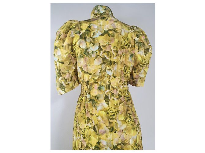 Baum und Pferdgarten Bottom Yellow Hydrangea Kleid Gelb Viscose - Ansicht 6