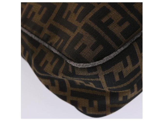 FENDI Zucca Borsa a tracolla in tela Nylon Marrone Nero Auth 48242 - vista 14