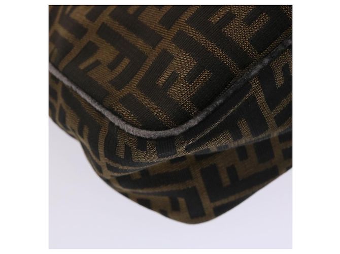 FENDI Zucca Borsa a tracolla in tela Nylon Marrone Nero Auth 48242 - vista 16