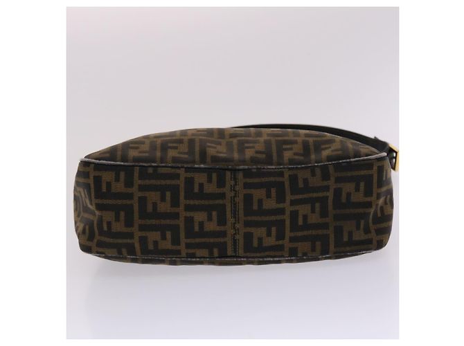 FENDI Zucca Borsa a tracolla in tela Nylon Marrone Nero Auth 48242 - vista 5