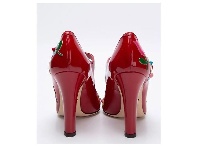 Dolce & Gabbana DG Amore Lackleder Pumps Rot - Ansicht 3