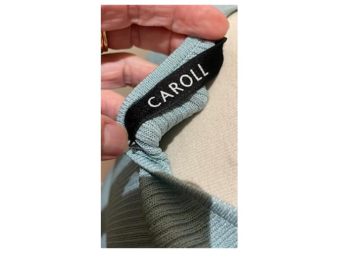 CAROLL Strickjacke Hellblau Viskose Polyamid Größe 40 - Ansicht 4