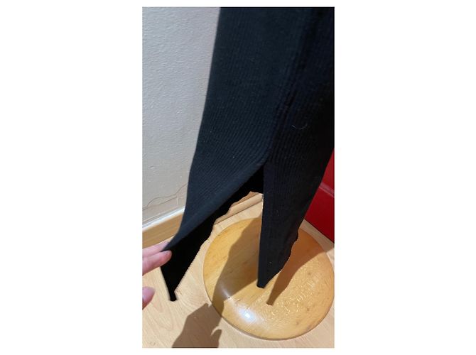 Abito lungo Tommy Hilfiger nero e argento in cotone - vista 6