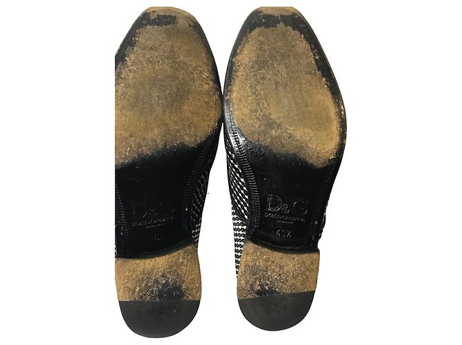 Dolce & Gabbana Derby in fantasia Dolce&Gabanna Nero Bianco - vista 7
