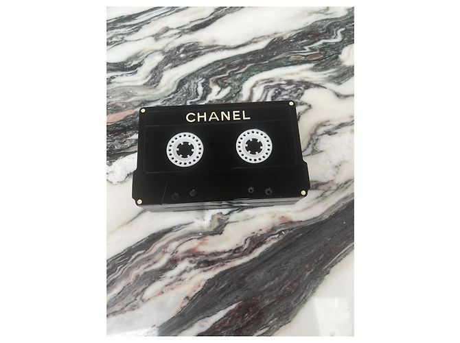 Trendy CC Pochette Chanel con nastro a cassetta in lucite nera Nero - vista 2