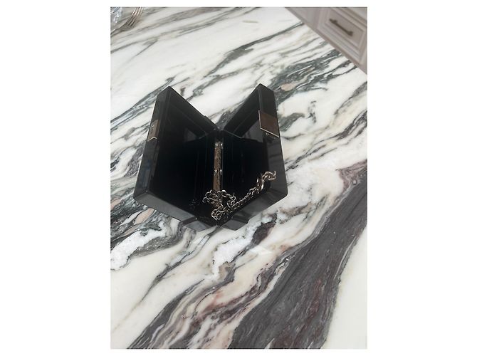 Trendy CC Pochette Chanel con nastro a cassetta in lucite nera Nero - vista 4