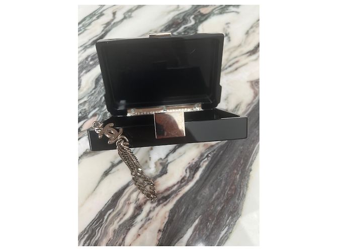 Trendy CC Pochette Chanel con nastro a cassetta in lucite nera Nero - vista 5